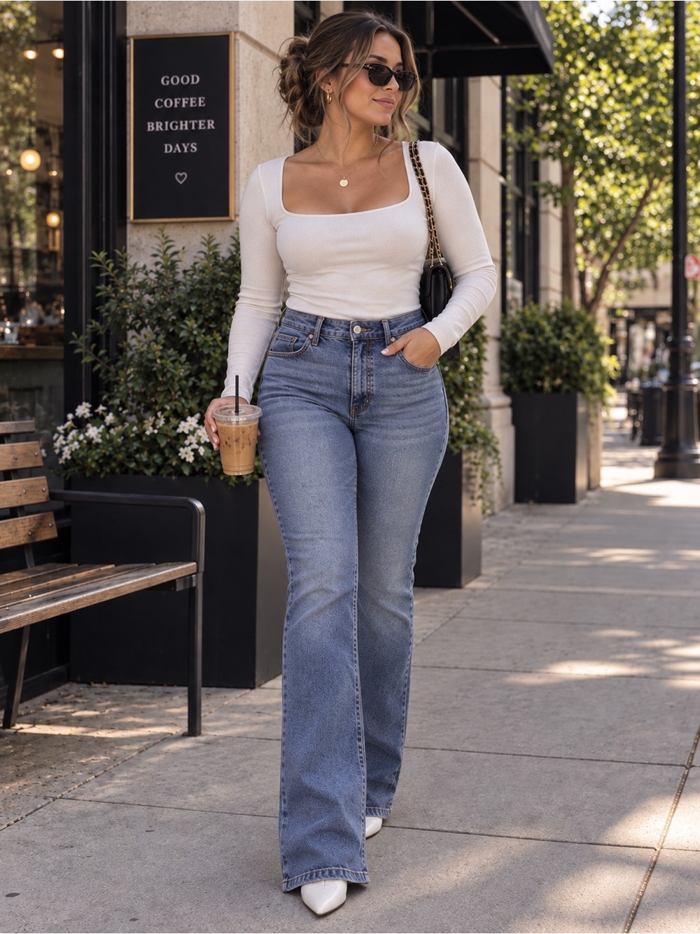 sofia by sofia vergara Blue High-Rise Wide Leg Jeans